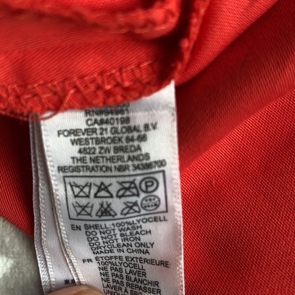 Forever 21 Orange Red Mini Skirt with Pockets Size Small - Picture 10 of 10